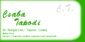 csaba tapodi business card